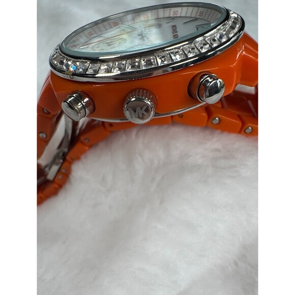 Michael Kors Chunky Orange Watch MK-5119 Crystal Bezel Chronograph Quartz main image 8